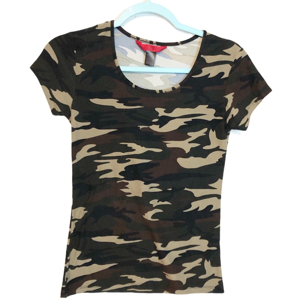 Camoflauge Army Print Short Sleeve T-Shirt